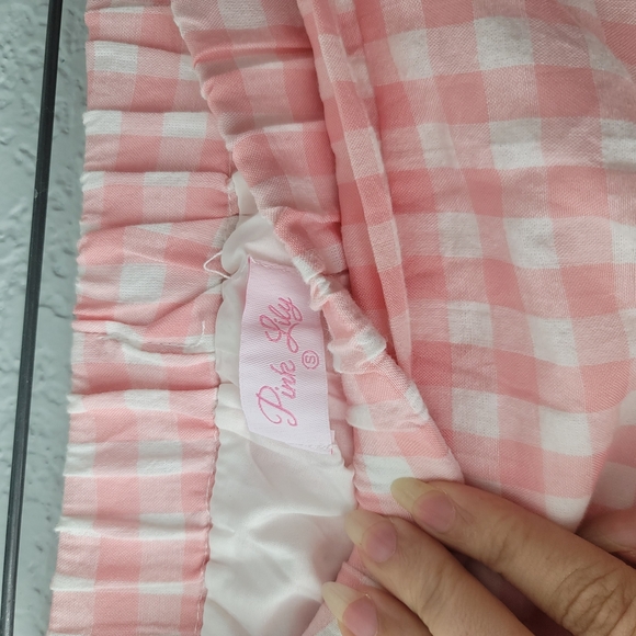 Pink Gingham Wrap Skort - Picture 3 of 3